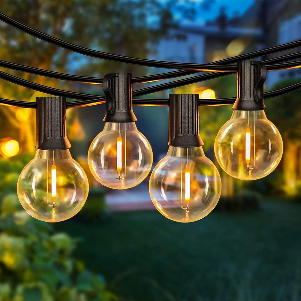 ไฟปิงปอง โซล่าเซลล์ ไฟวินเทจLED 50bulb ยาว 22เมตร หลอดแอลอีดี ขั้ว E12ปลั๊ก กันน้ำ50 bulbทังสเตนไฟโซล่าเซลล์ ไฟตกแต่งสวน