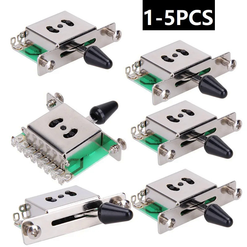 Colorful 5 Way Electric Guitar Pickups Toggle Selector Switch Parts Chrome With Knob Guitar Parts Ac