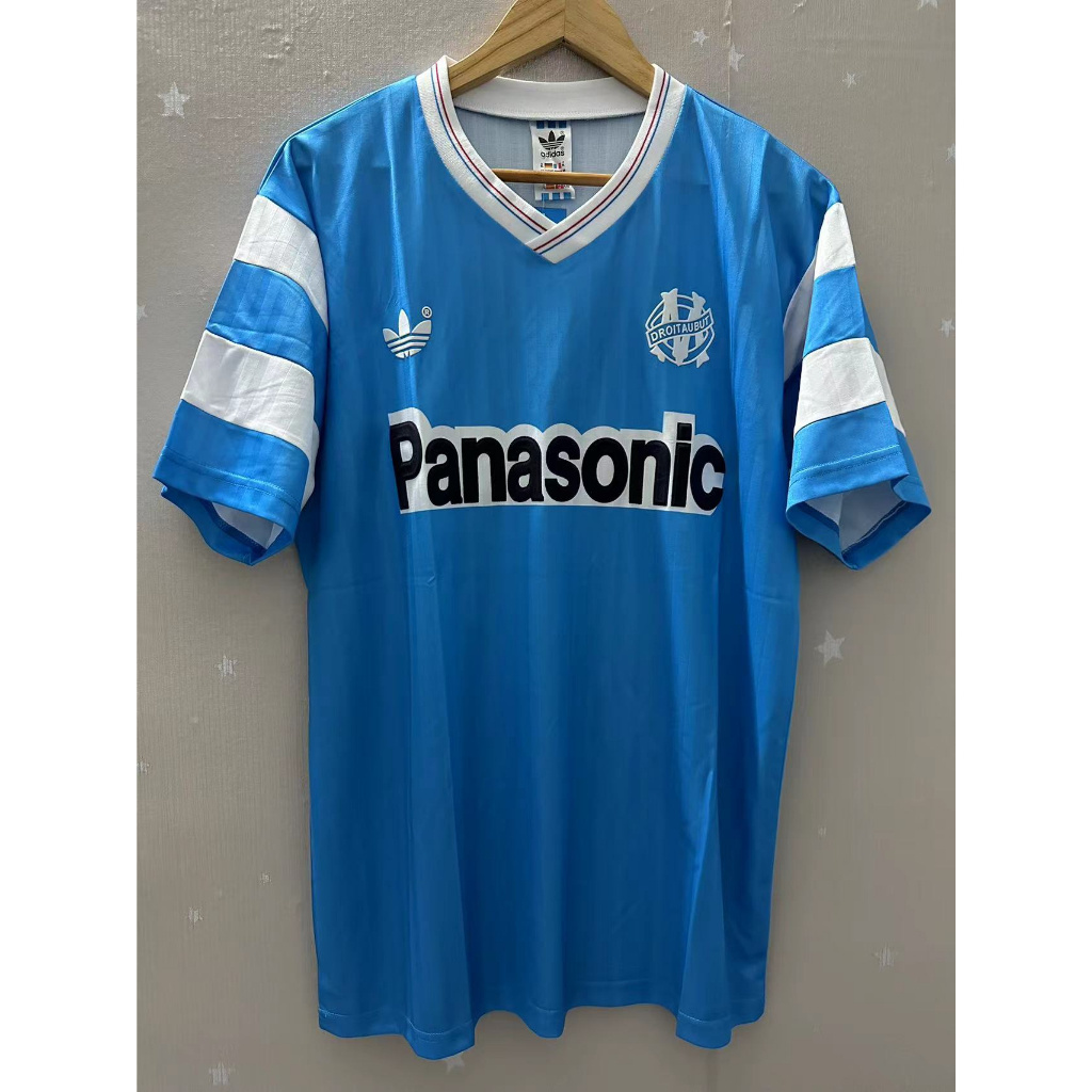 .เสื้อเจอร์ซีย์ย้อนยุค90-91 Marseille CANTONA คุณภาพสูง Retro Football Jersey เสื้อยืดที่กําหนดเอง A