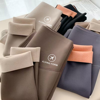 กางเกงปลาฉลามขนแกะใส่ด้านนอกกางเกงเลกกิ้งเอวสูงบุขนกำมะหยี่ห…