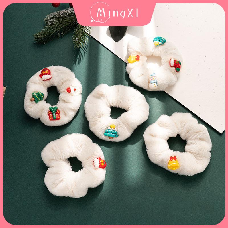 ใหม่คริสต์มาสตุ๊กตา Scrunchies น่ารักผมหางม้าเชือกผมเครื่องประดับผม
