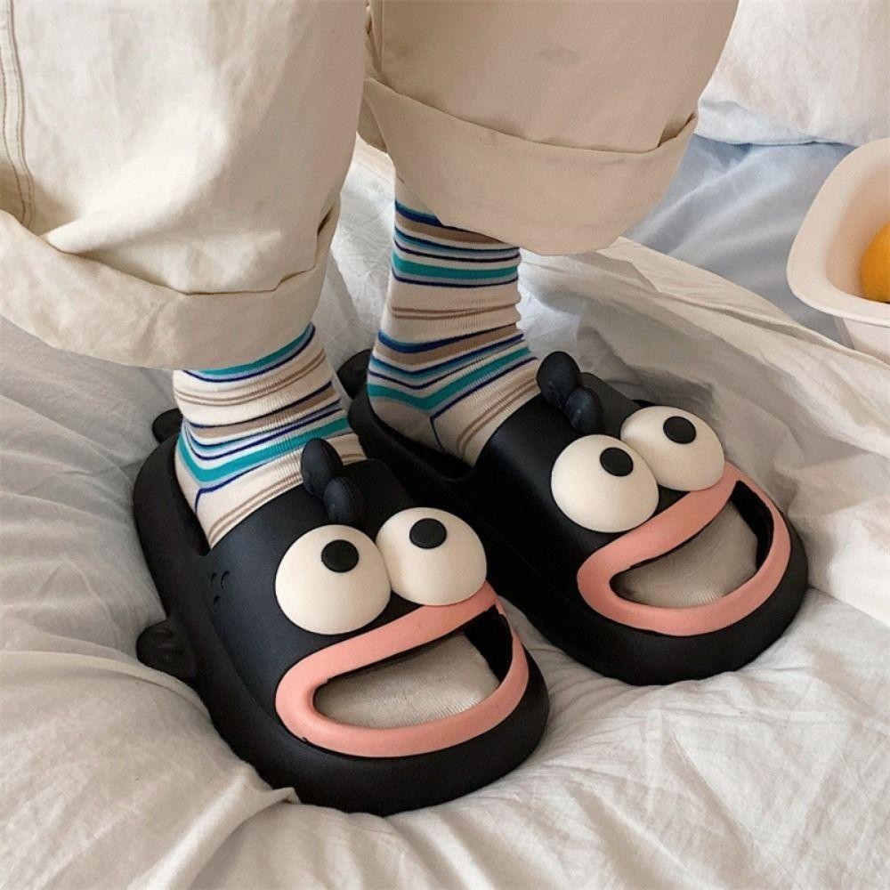 Jarrediw สวมใส่ด้านนอกรองเท้า, Ugly ปลาแพลตฟอร์มหนา Soled รองเท้าแตะ, Basic Anti Slip รองเท้า PVC Hangyodon รองเท้าแตะผู้หญิงห้องน้ํา
