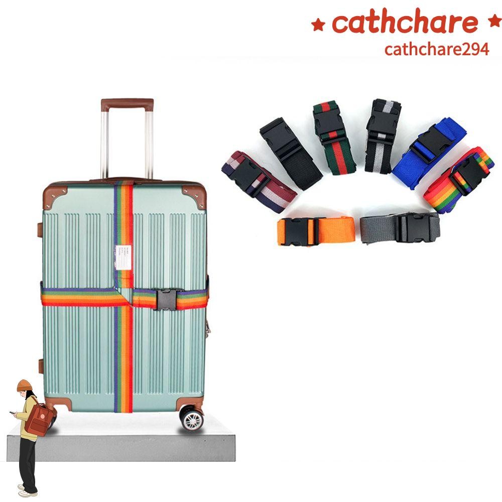 Cathchare294 เข็มขัดกระเป๋าสายรุ้งกระเป๋าเดินทางเข็มขัด Anti-lost Travel กระเป๋าเดินทางอุปกรณ์เสริม