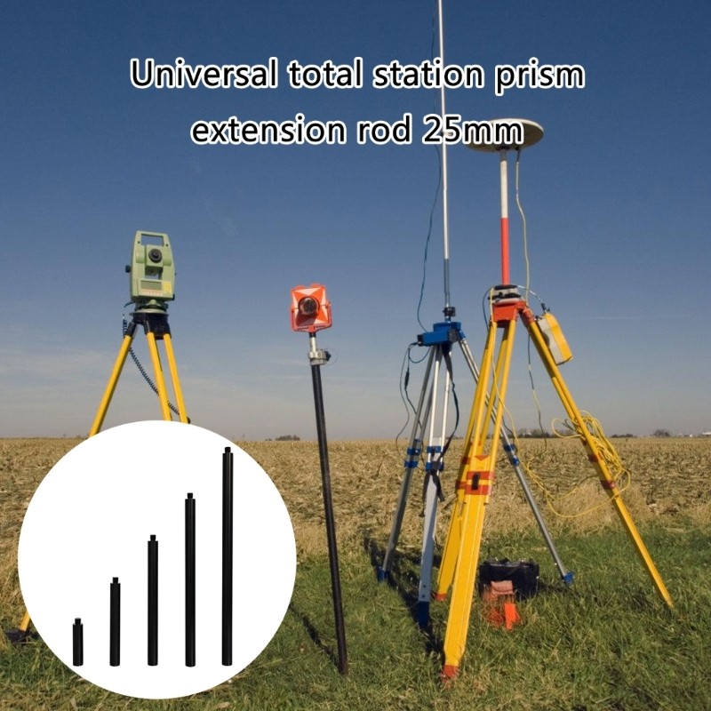 SIY Versattility Survey Rod คาร์บอนไฟเบอร์สําหรับปริซึม GNSS RTK พร้อม 5 ด้าย 8 นิ้วแบบพกพาและ Solid