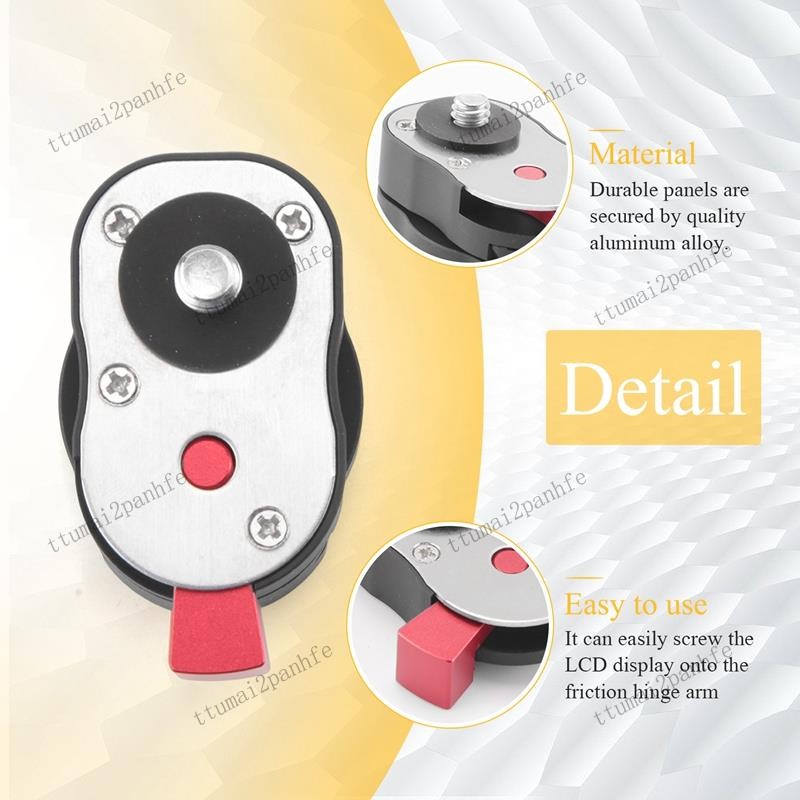 Field Monitor Quick Release Plate สําหรับ LCD Monitor Magic Arm ไฟ LED กล้องกล้องวิดีโอ Rig พร้อมรูสกรู 1/4 นิ้ว