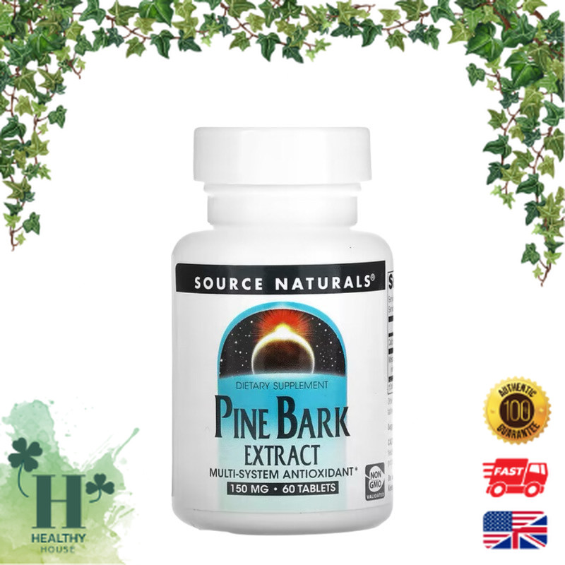 พร้อมส่ง Source Naturals สารสกัดจากเปลือกสน ลดฝ้า กระ Pine Bark Extract 150 mg, 60 Tablets
