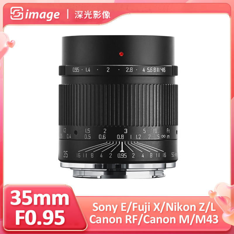 SG Image 35mm F0.95 MF คู่มือโฟกัสครึ่งกรอบรูรับแสงขนาดใหญ่ Prime กล้องเลนส์สําหรับ Sony E M43 Olympus Sigma Panasonic L Nikon Z Fuji XF Canon EOS R RF EOS M