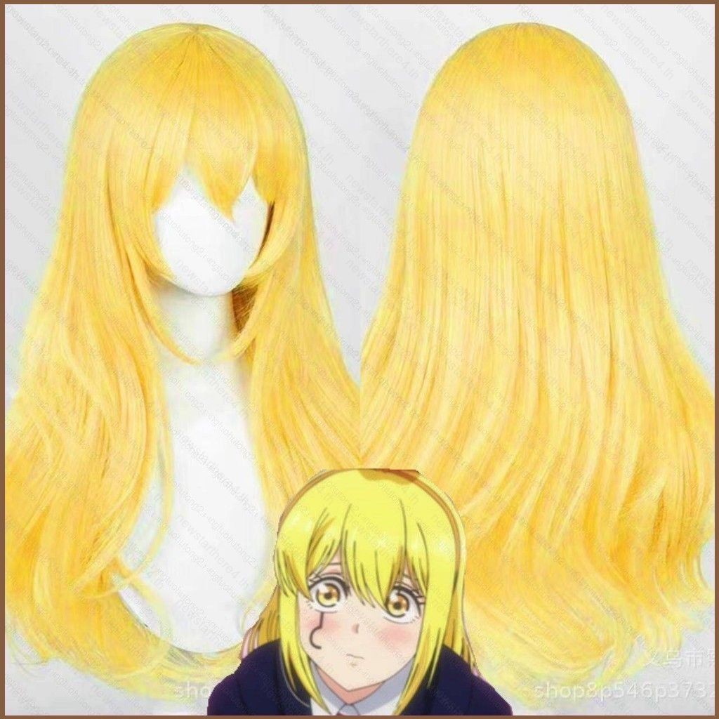 Mashle Magic และกล้ามเนื้อ Lemon Irvine สีเหลืองคอสเพลย์วิกผมผมผู้หญิง Man Hairpiece ทนความร้อนปาร์ตี้ฮาโลวีน