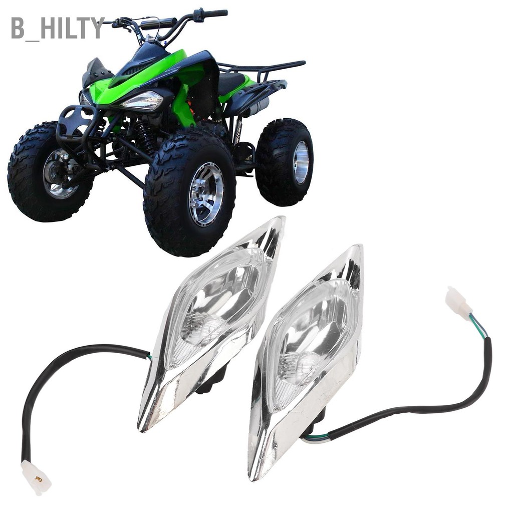 B_HILTY ด้านหน้าซ้ายขวาไฟหน้า 3 หัวโคมไฟสำหรับ 50cc 70cc 110cc 125 150cc 200cc 250cc 4 ล้อATV Quad