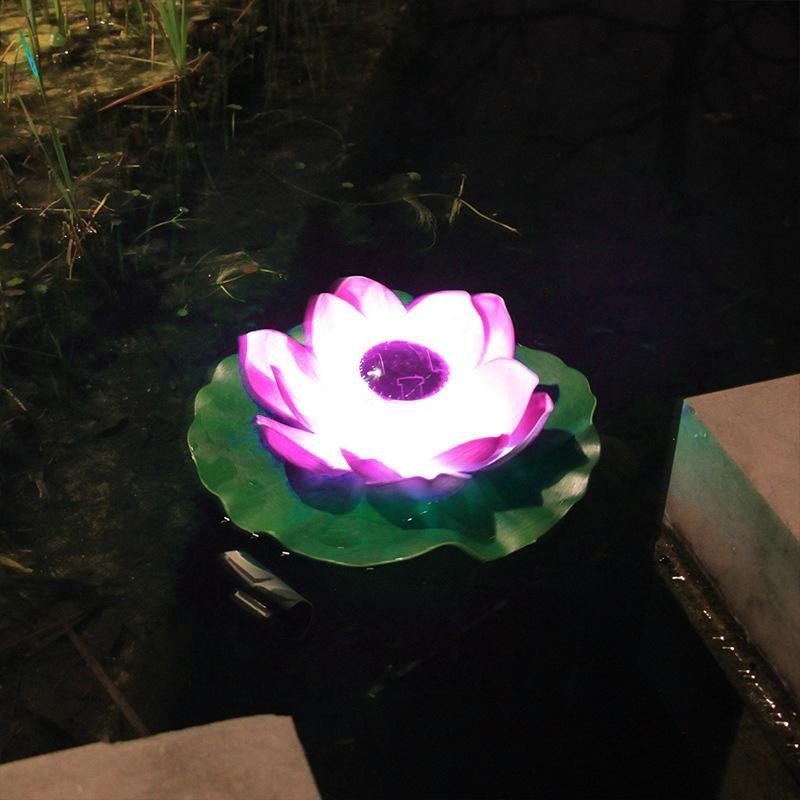 ไฟดอกบัว LED พลังงานแสงอาทิตย์ไฟตกแต่งกันน้ําสําหรับบ่อน้ําพุสระว่ายน้ํา