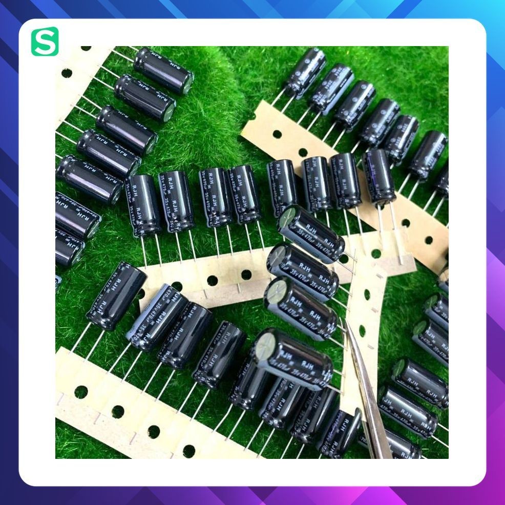 [ 2 ชิ้น ] ELNA RJH CAPACITOR 25V 470UF 25V, 25V470UF, 470UF25V (ขนาด 10x21x5mm )