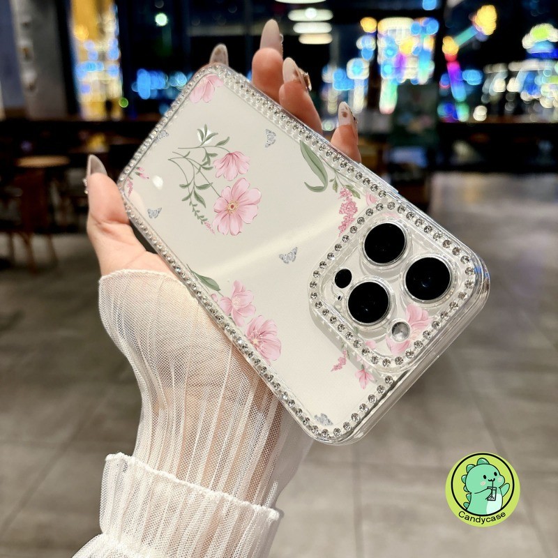 เงาเคสโทรศัพท์สําหรับ OPPO Reno 14 13 13F 12 12F 11F 8 7 6 5 Lite 8Z 7Z 5F ค้นหา X3 Lite A5S A3S A12 A12E 5G 4G น่ารัก Grace ดอกไม้ผีเสื้อนุ่มหรูหราปลอกผีเสื้อ