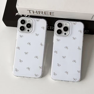 เคสมือถือ For iPhone 11 15 16 14 13 12 Pro Max X XS XR 13 12 Pro 15 16 Plus Case ดอกไม้สีรุ้ง ครีม IMD แบบนิ่ม TPU เคส