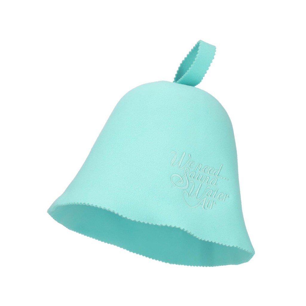 Primal Blue Sauna Hat Wool Men Women Washable Merino Wool Seamless Handmade