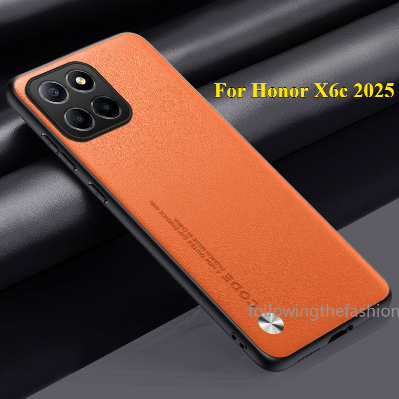 ปลอกสําหรับ Honor X6c 4G Honor X6C X6 c X7c X8c X9c 4G 5G 2025 เคสโทรศัพท์หรูหรา Ultra Thin ปลอกหนังแฟชั่นสีธรรมดากันกระแทกเลนส์กล้องป้องกันปกหลัง