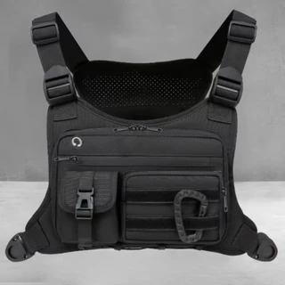 JIMMY Sports Vest Bag กระเป๋าคาดหน้าอกอเนกประสงค์แบบปรับได้น้ําหนักเบา กระเป๋าเป้อเนกประสงค์ ผ้า Oxford ทนน้ําอเนกประสงค์ กระเป๋าคาดหน้าอกกลางแจ้งปั่นจักรยาน