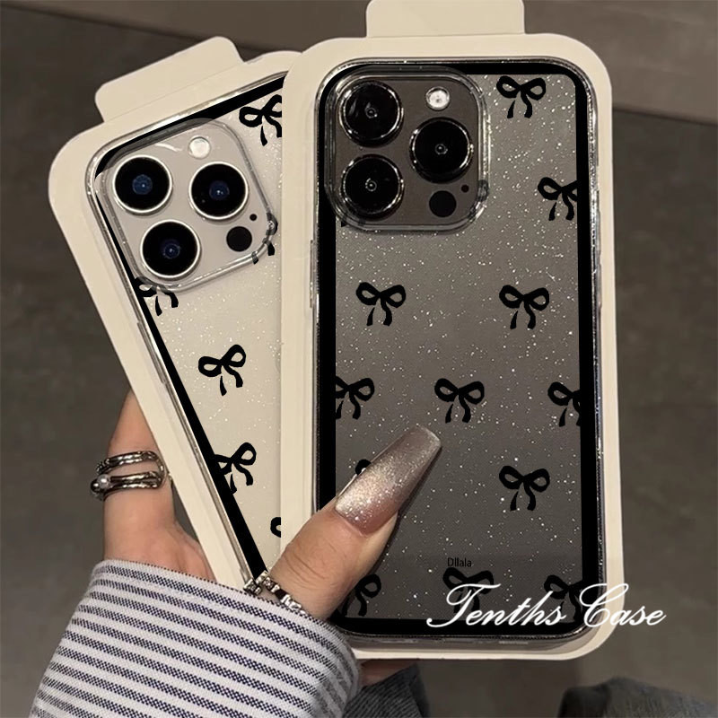 SAMSUNG สําหรับSamsung A06 A16 A15 A14 A05 A05s A55 A54 A03 A03s A04s A12 A22 A23 A24 A25 A23 A36 A32 A52 A51 A50 A50 A50 A50sฝาครอบสีดําBlingกรณีนุ่มBling