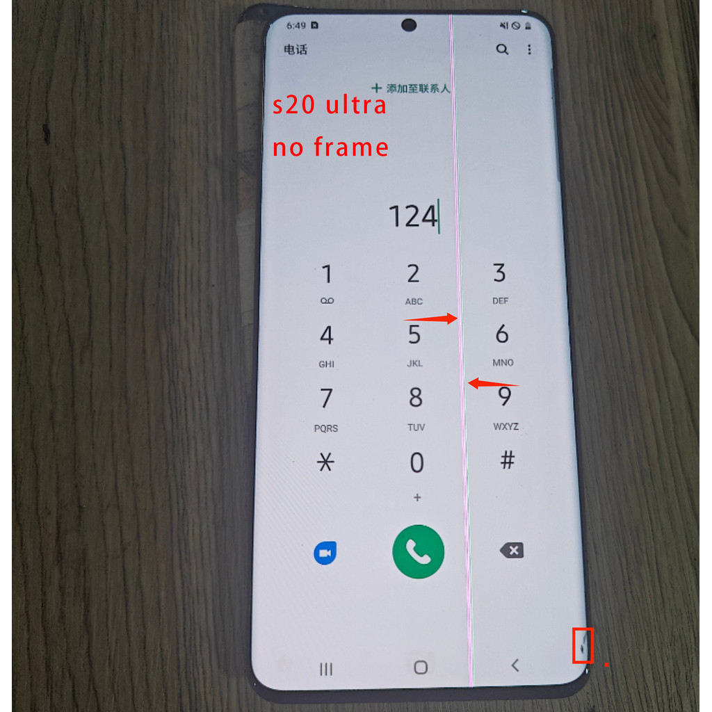Super AMOLED พร้อม dot line burn สําหรับ Samsung S20 Ultra 4g 5g G988 G988F G988B/DS จอแสดงผล Lcd หน