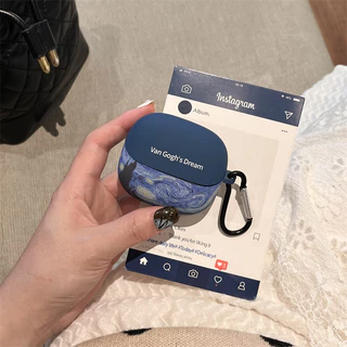 สําหรับ Baseus BP1 Pro เคส Case เคสหูฟังบุคลิกภาพ Niche starry sky wave รูปแบบ
