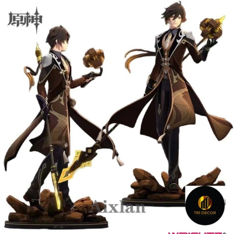 พวงกุญแจ เชือกคล้องโทรศัพท์ Standee Genshin Impact ฟิกเกอร์อนิเมะ Zhongli Klee Hu Tao!Z Anime Big Sh