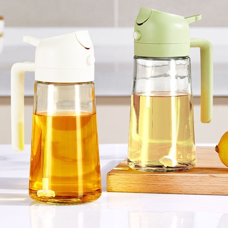 JJ* น้ํามันเปิดประทุน Misters และ Pourer Leak proof Glass Construction Even Sprayer Distribution