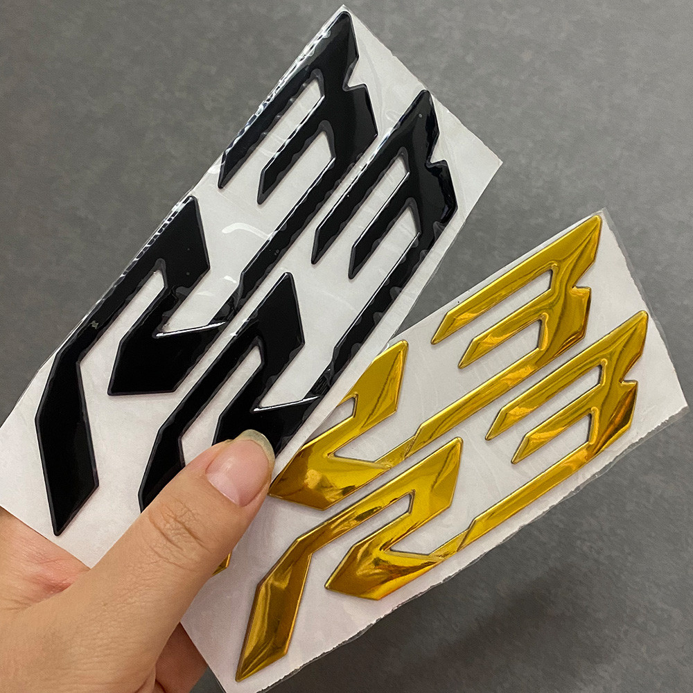 *พร้อมสต็อก*3D ตราสัญลักษณ์รูปลอกถังล้อสติกเกอร์นุ่มสะท้อนแสงรูปลอกสําหรับ Yamaha YZF-R3