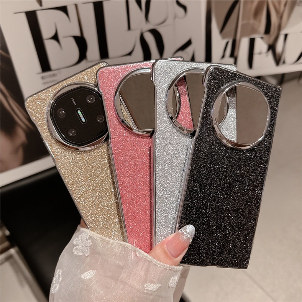 แฟชั่นหรูหราไฟฟ้าGlitterพับเคสโทรศัพท์สําหรับHuawei mate x5 x3 x6 XT V3 VS3 V2 VS2 RSR
