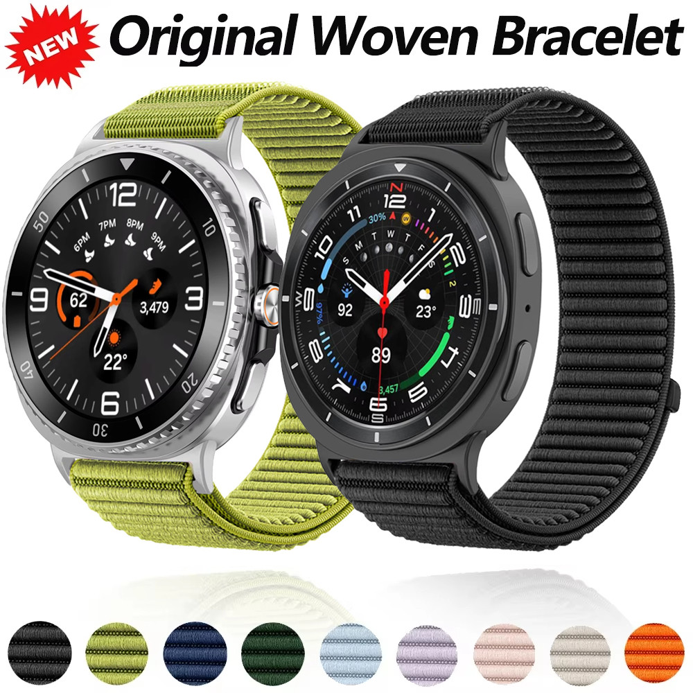 สายรัดไนลอนสําหรับ Samsung Galaxy Watch 8 Classic 46 มม.สร้อยข้อมือสําหรับนาฬิกา 8 44 มม.40 มม.อุปกรณ์เสริม