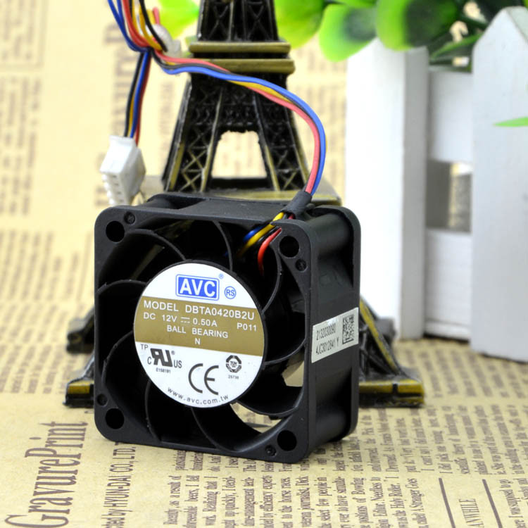ยี่ห้อใหม่ AVC DBTA0420B2U 4020 12V 0.50A 4 สาย PWM ความเร็วสูงอุปกรณ์ระบายความร้อนพัดลม 40 มม.x 40 มม.x 20 มม.