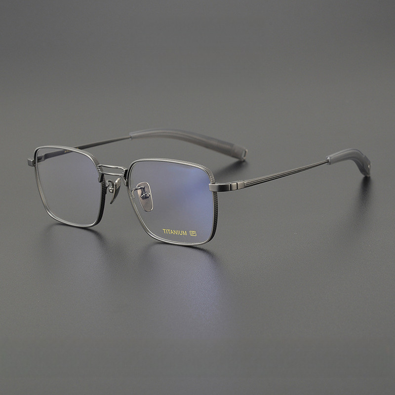 ญี่ปุ่น Pure Titanium กรอบแว่นตา High-end Double-beam แว่นตาผู้ชายผู้หญิงธุรกิจแว่นตา 8827