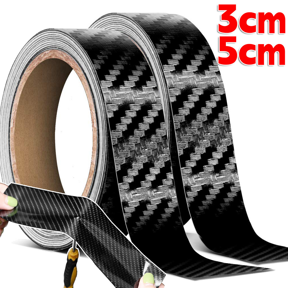 1/3/5Rolls Car Door Edge Guard ฟิล์มคาร์บอน 3D | Universal Sill Protector สําหรับประตู Trim/Bumper/Wheel Arch, Heavy-Duty กันน้ํา 3M เทป 3 ซม./5 ซม.