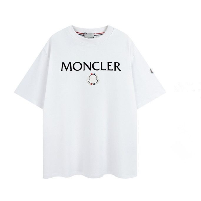 Mon * Ers New Style LOGO Letter พิมพ์รอบคอแขนสั้นลําลอง All-Match ผู้ชายผู้หญิงเสื้อยืด