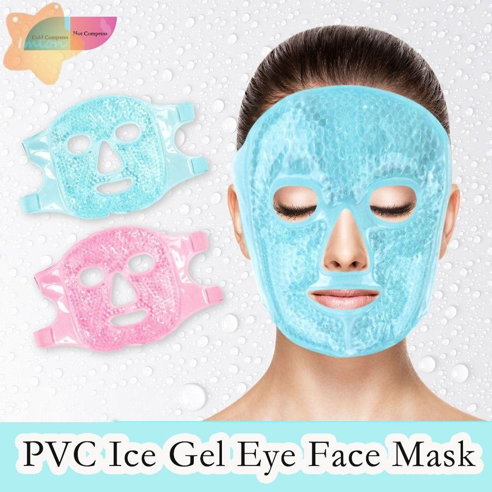 Imlon Ice Gel Eye Face, นํากลับมาใช้ใหม่บรรเทาความเมื่อยล้า Sleeping Ice Pack, Facial Repair Cold and Hot Heat Gel Bead การบีบอัดลด Face Puff Sleep สําหรับผู้หญิง SPA