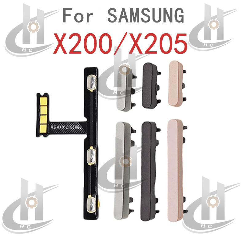 สําหรับ Samsung Galaxy Tab A8 10.5 SM-X200 X205 X200 ปริมาณด้านข้างปุ่ม Flex Cable Keys ปุ่มปิดระดับเสียงขึ้นลงปุ่มด้านข้างเปลี่ยนส่วน
