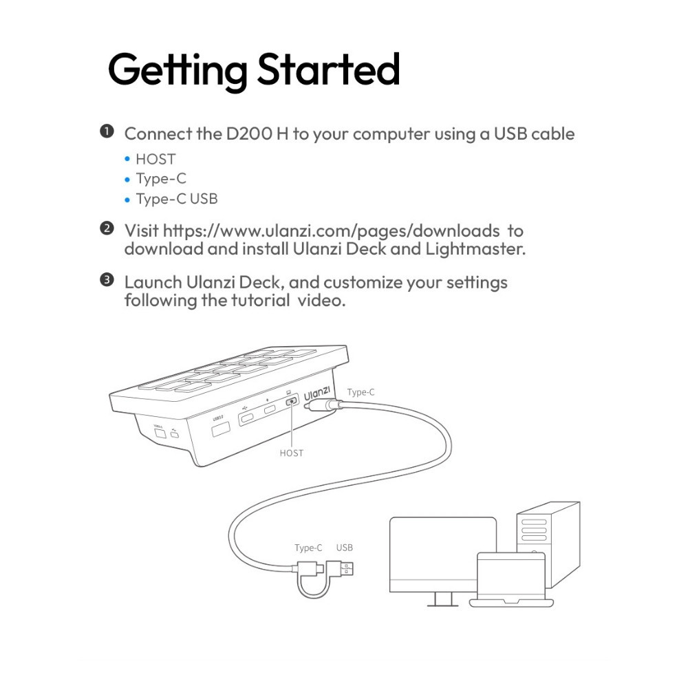 Ulanzi D200H Stream Deck With Dock อุปกรณ์สตรีม ระบบ Docking 7in1 LCD Keys 14 ปุ่ม USB Hub 100W PD - รูปที่ 6