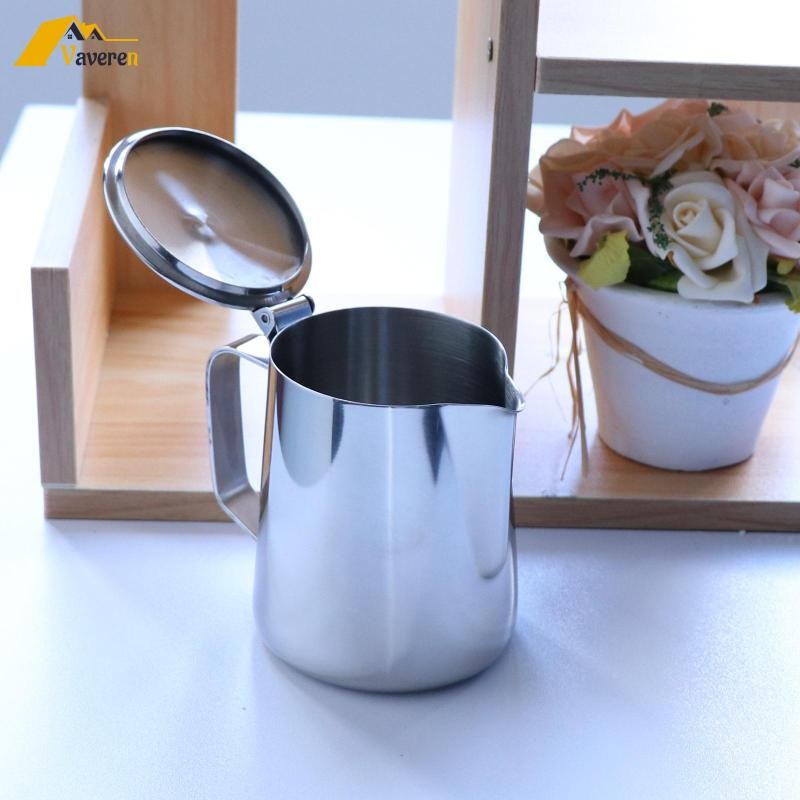 [Vaveren] เหยือกกาแฟ Milk Frothing Latte Jug Art Making 350ml-2L พร้อมฝาปิด