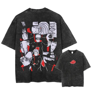เสื้อยืดแขนสั้นนารูโตะ หลากหลายสไตล์ ขอบคอดํา ผ้าฝ้ายแท้ ระบายอากาศได้ดี