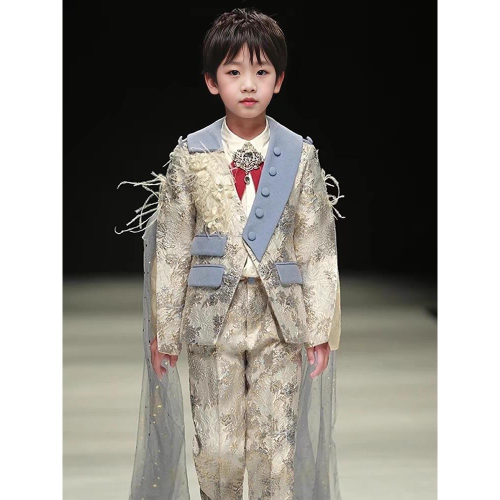 #儿童西装套装2024男童礼服舞台主持演出服特色走秀小西服潮服儿童西装套装2024男童礼服舞台主持演出服特色走秀小西服潮服71805