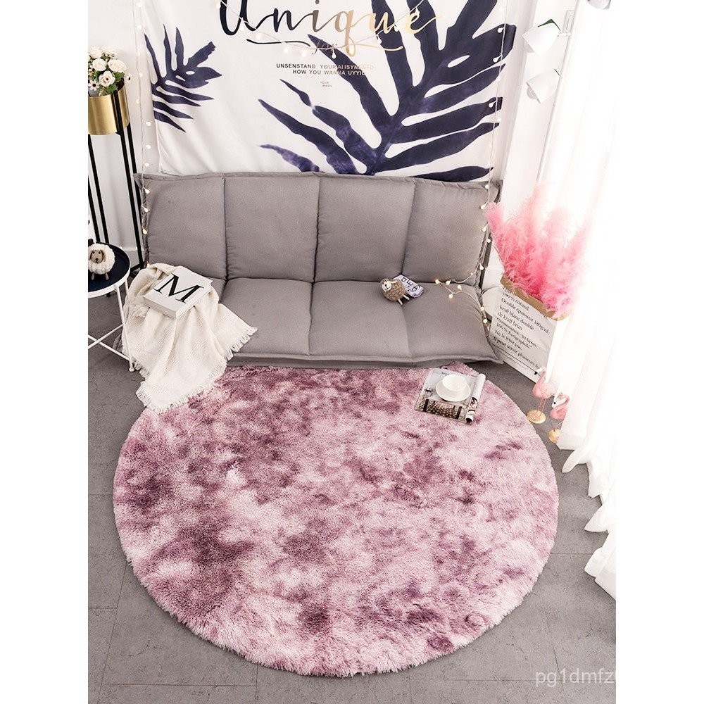 พรมปูพื้นน่ารัก Full Shop Influencer Nordic ตะกร้าแขวนสไตล์เดียวกันรอบ ins สไตล์ห้องนอน Plush พรมพรม