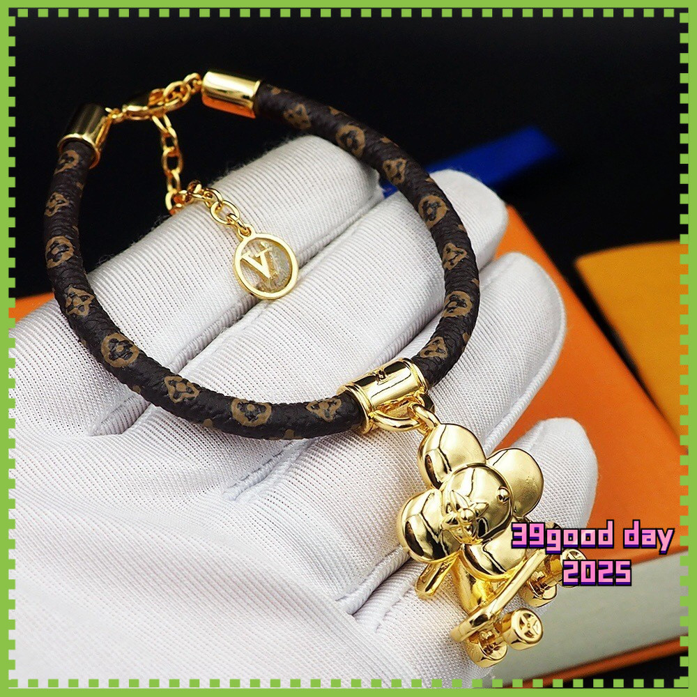 [L-home] สร้อยข้อมือหนังแฟชั่นจี้สกีผู้ชาย / 06151