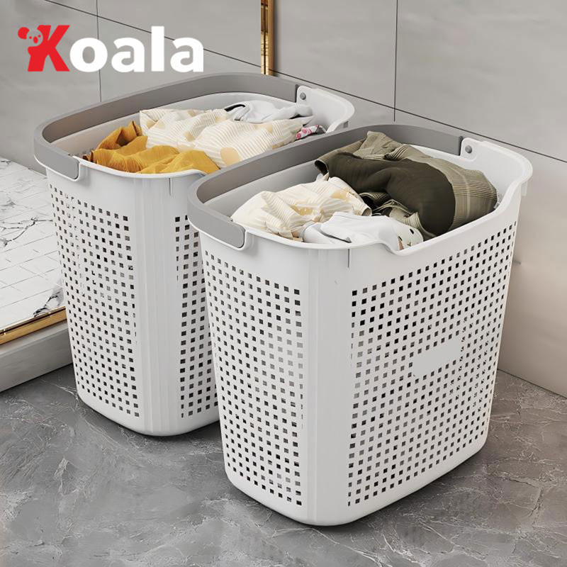 KOALA ตะกร้าผ้า ตะกร้าใส่ผ้า ตะกร้าพลาสติก clothes basket ขนาด 36.5*25*34ซม. สไตล์มินิมอล เข้ากับทุกบ้าน