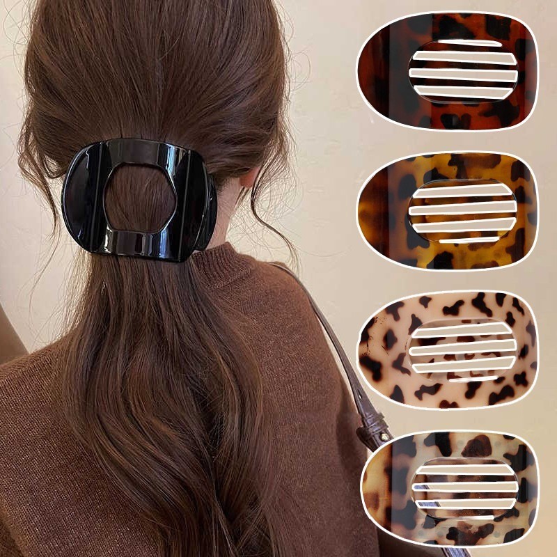 ชุดกิ๊บติดผมสองชิ้น สไตล์เกาหลี สำหรับทำผมหางม้าและผมใหญ่ กรงเล็บคลิปขนาดใหญ่ ใบเรียกเก็บเงินเป็ด - รูปที่ 2