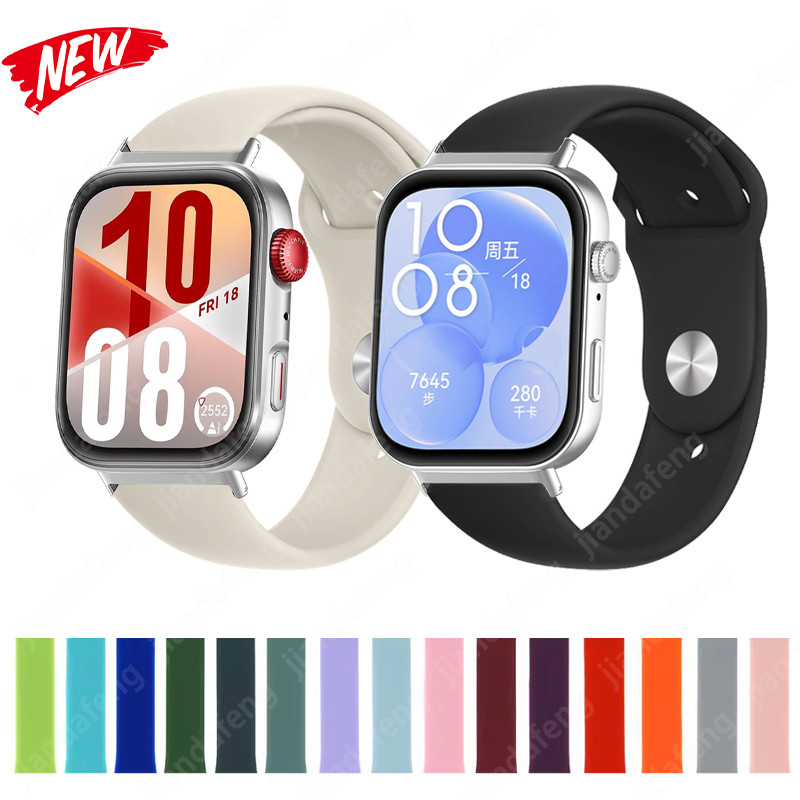 ซิลิโคนอ่อนนุ่มเปลี่ยนสายรัดข้อมือสายสปอร์ตสําหรับ Huawei Watch Fit 3 2 Fit 4 5 pro Fit se ใหม่