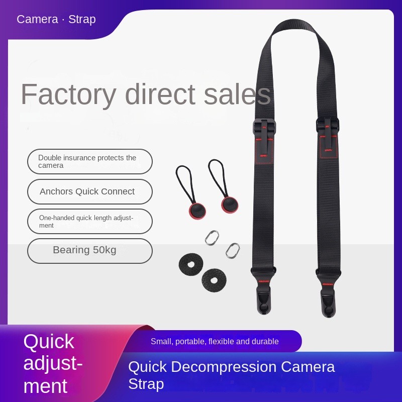 กล้อง สายปลดเร็ว กล้องมิเรอร์เลส DSLR ดิจิตอล ปรับเร็ว บรรเทาแรงดันเฉียง สายสะพายปลดเร็ว หัวเข็มขั