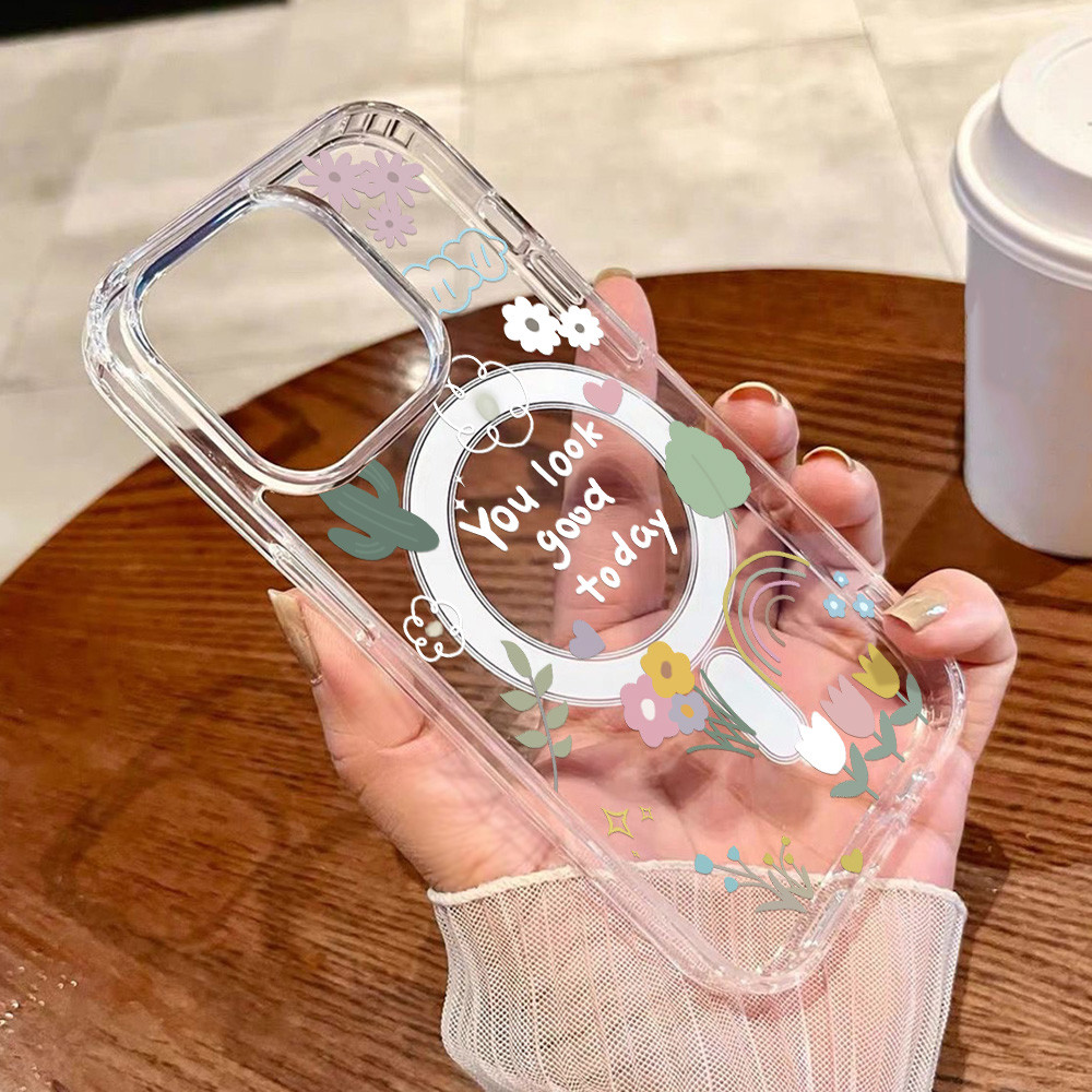 TPU โปร่งใส เคสใส ลายการ์ตูน น่ารัก สำหรับ for iPhone 17 11 16 12 13 14 15 Pro Promax 16Pro เคสไอโฟน17 11 เคสแม่เหล็ก