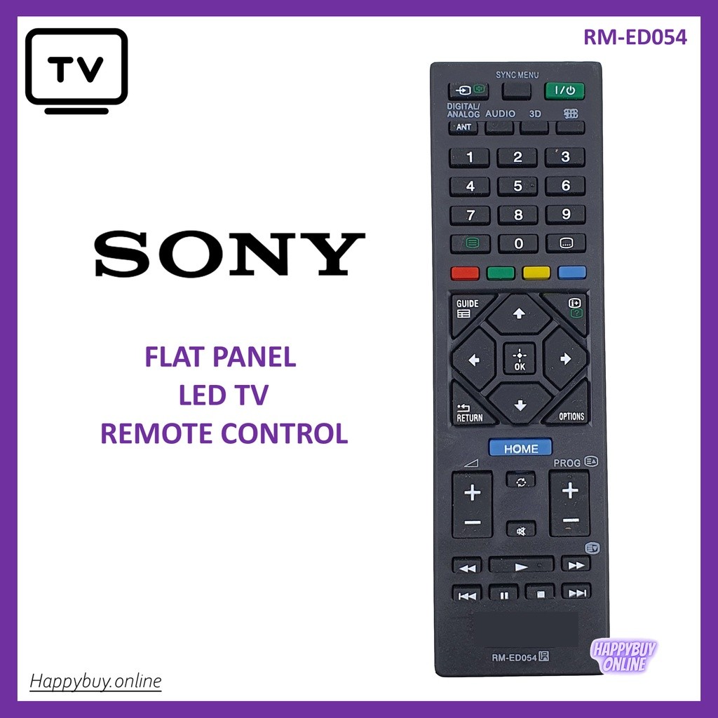 SONY LED TV รีโมทคอนโทรล RM-ED054 เปลี่ยน LED Remote TV Sony
