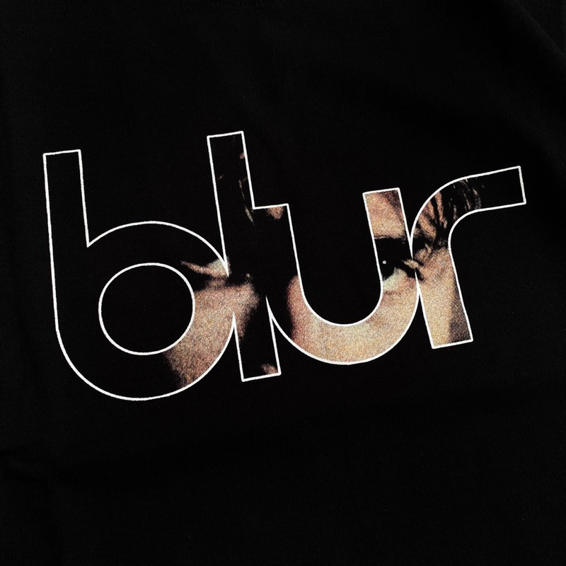 Blur - เสื้อยืด Damon Albarn Face - สีดํา รูปที่ 3