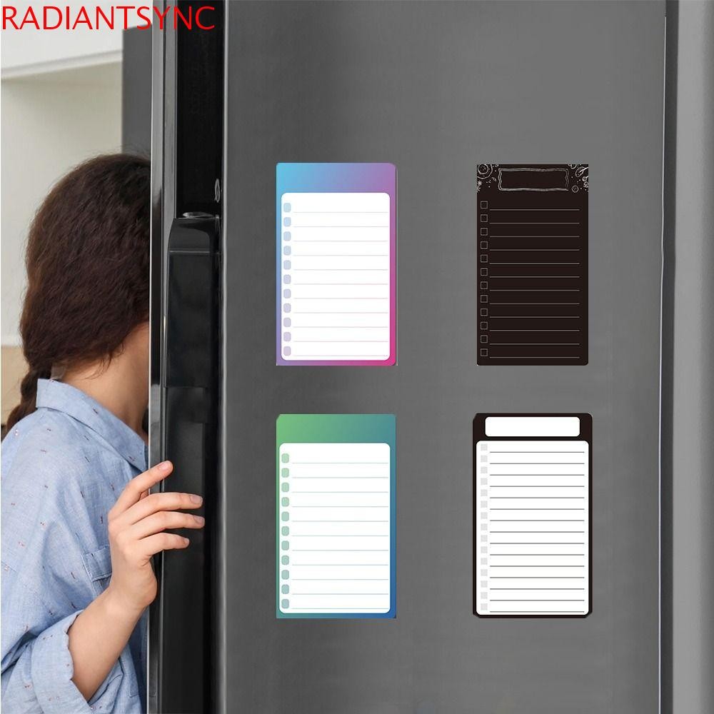 RADIANTSYNC แม่เหล็กตู้เย็น Notepad, รายการช้อปปิ้ง Planner สัปดาห์ Daily Planner Magnetic Memo สติกเกอร์, INS ร้านขายของชําทํางาน Plan To Do List ข้อความสติกเกอร์บอร์ดห้องครัว