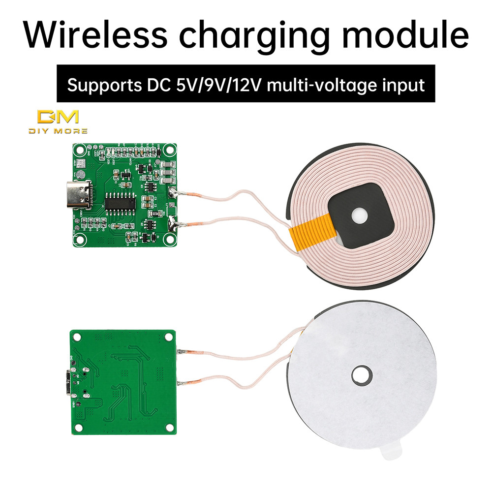 DIYMORE DC 5V 9V 12V 15W โมดูลชาร์จไร้สายระยะไกล 10 มม.เครื่องส่งสัญญาณ Quick Charger เครื่องชาร์จโท