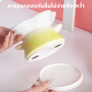 ชามอาหารแมวเซรามิค ชามอาหารสัตว์เลี้ยง อาหารช้า ป้องกันการสําลัก ป้องกันการลื่นไถล